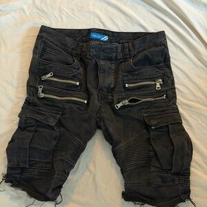 Men's Angel Cola Black Zipper Shorts